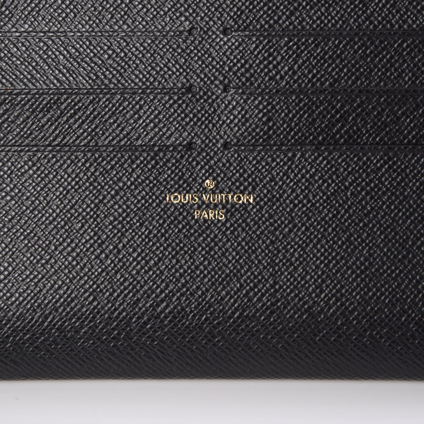 Calfskin Felicie Chain Wallet Card Holder Insert Black