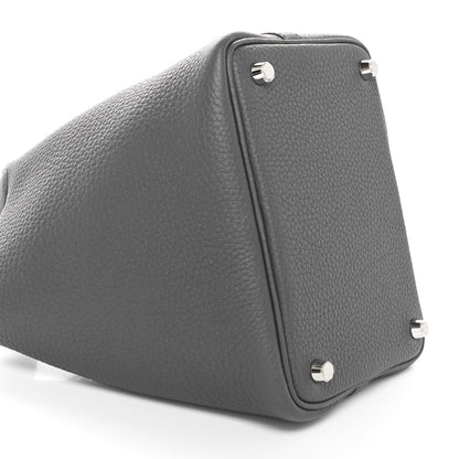 Hermes Taurillon Clemence Picotin Lock 18 PM Gris Meyer 9 of 10