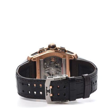 Jaeger-LeCoultre 18K Rose Gold Alligator 46mm Master Compressor Skeleton Chronograph Automatic Watch Brown Q203S540 3 of 3