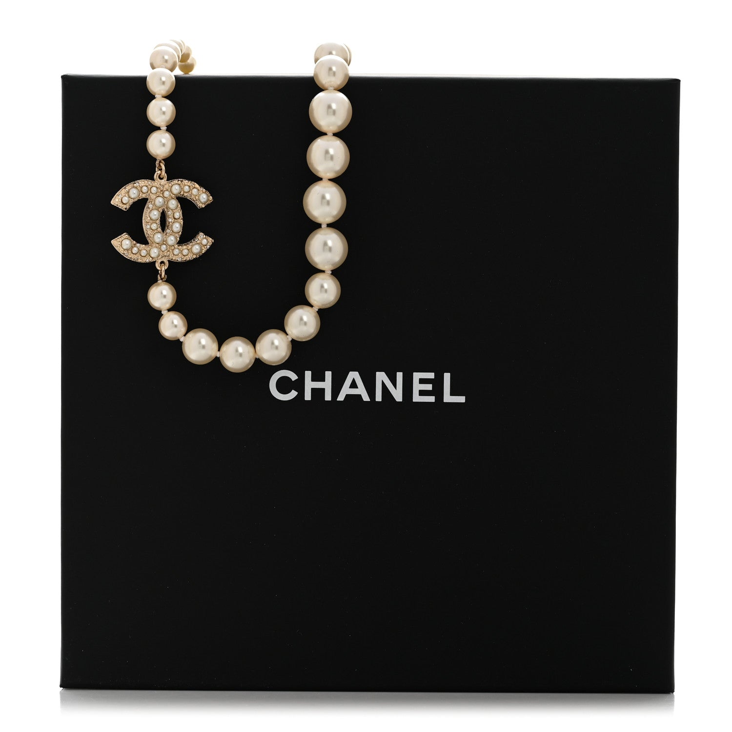 Chanel Pearl CC 100th Anniversary Necklace Light Gold 6 of 6