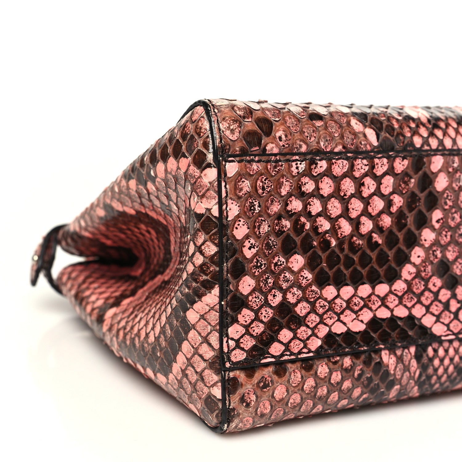 Fendi Snakeskin Shiny Nappa Mini Peekaboo Iconic Satchel Lollypop 9 of 10