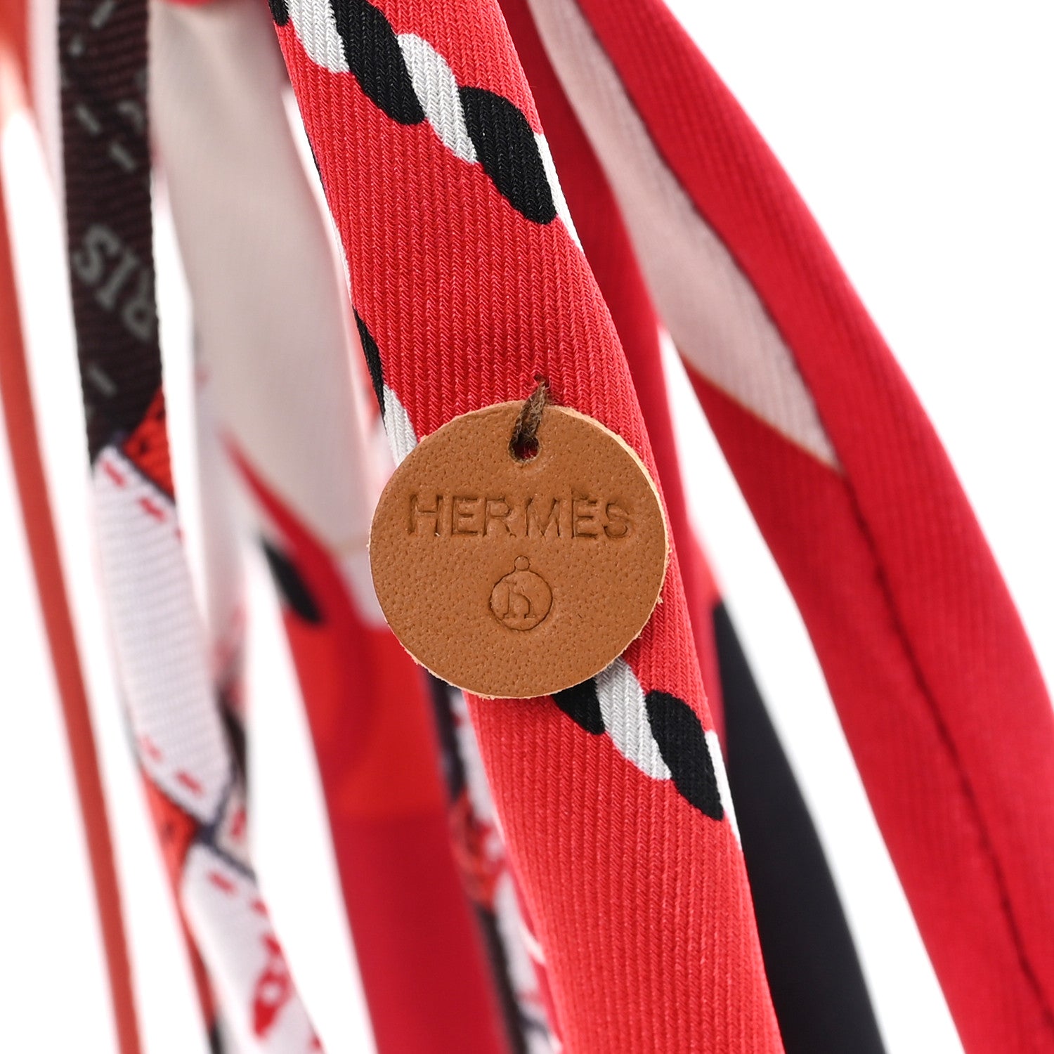 Hermes Swift Silk Petit H Betta Fish Charm Rouge 1730077