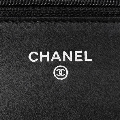 Chanel Patent Quilted Wallet On Chain WOC Black 6 of 12