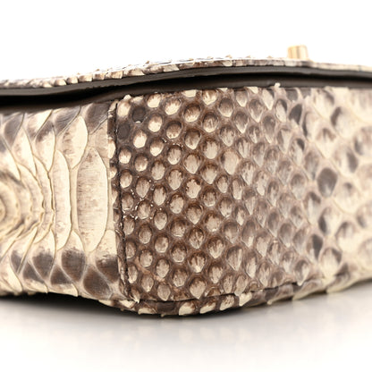 Chanel Snakeskin Metal Top Handle Carry Chic Flap 9 of 15