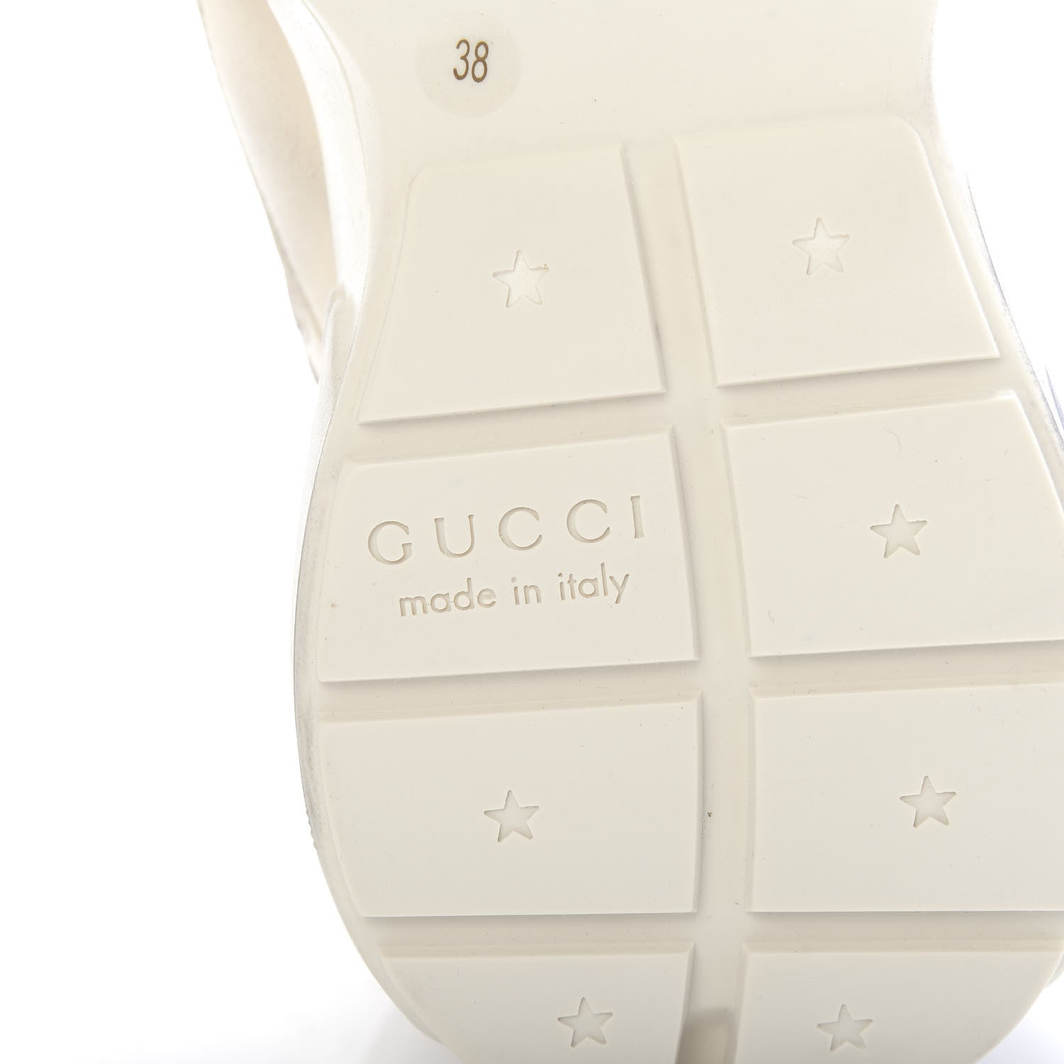 Gucci Calfskin Mouth Print Womens Rhyton Sneakers 38 Ivory 6 of 8