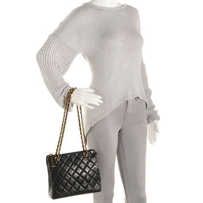 Chanel Lambskin Quilted Shoulder Bag Black 2 of 8