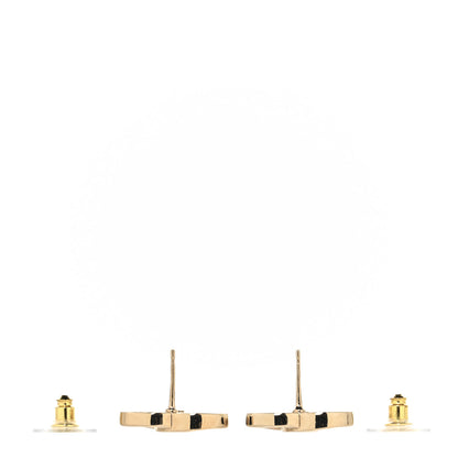 Chanel Metal Enamel CC Earrings Pink Gold 7 of 10