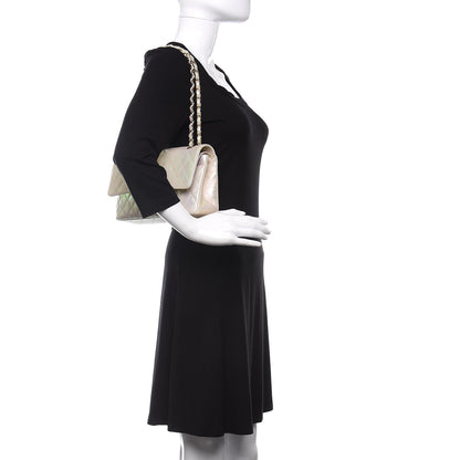 Chanel Iridescent Lambskin Quilted Medium Double Flap Ivory 2 of 12