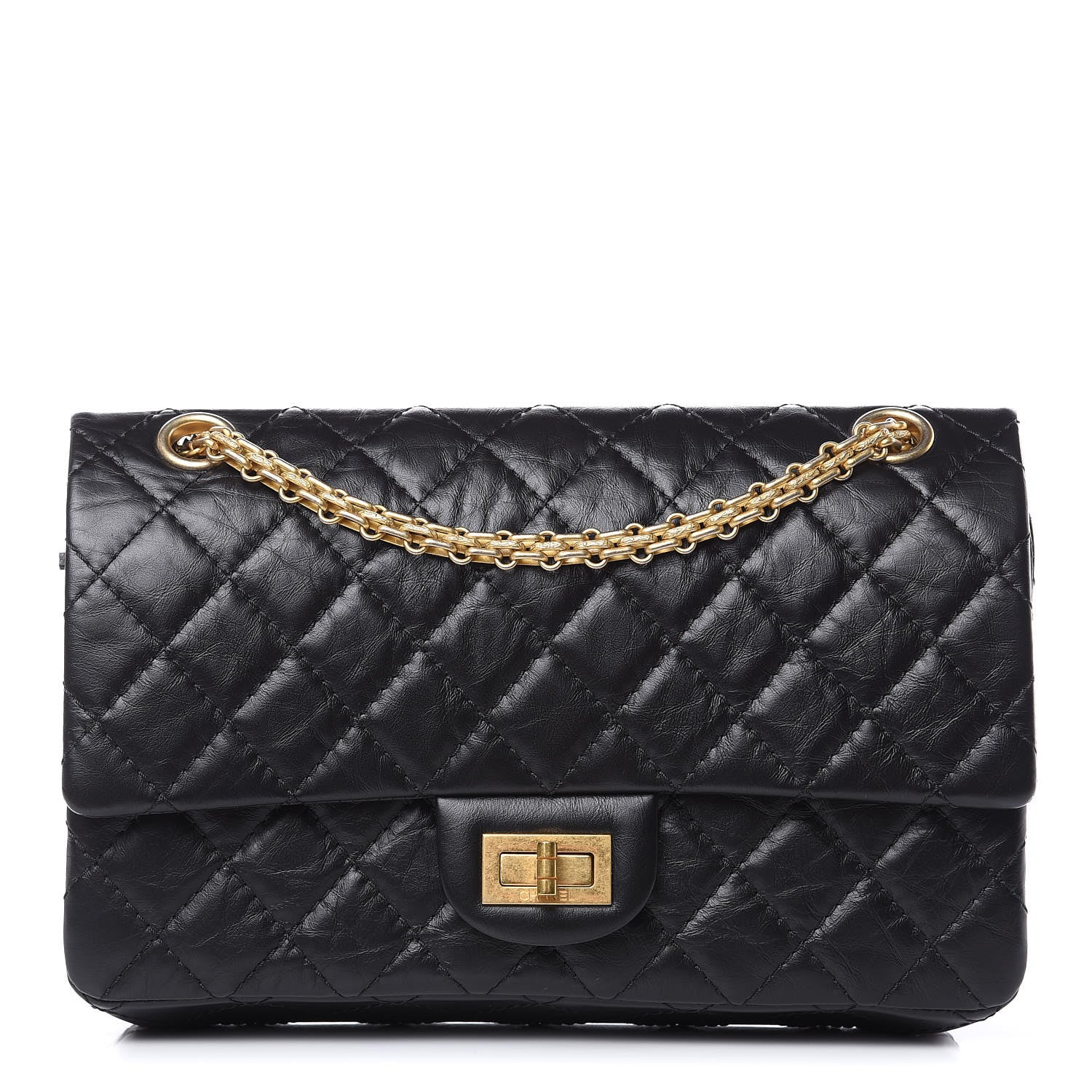 Chanel Aged Calfskin Quilted 2.55 Reissue 225 Flap Black 1 of 9