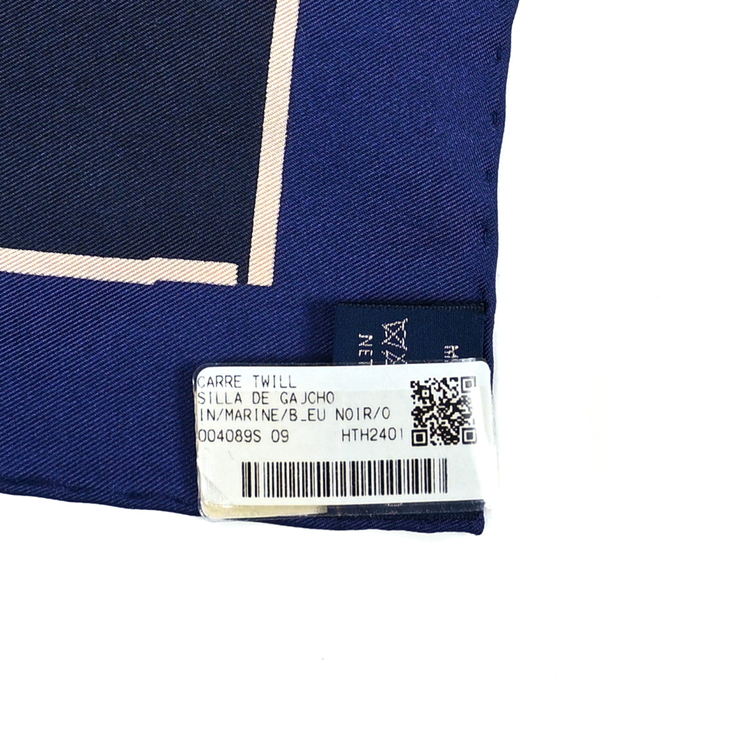 Hermes Silk Silla De Gaucho Scarf 90 Marine Bleu Black 4 of 4