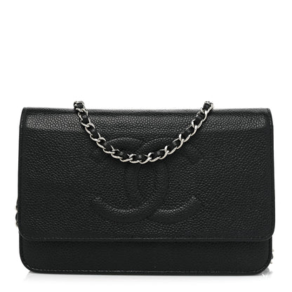 Chanel Caviar Timeless CC Wallet On Chain WOC Black 1 of 13