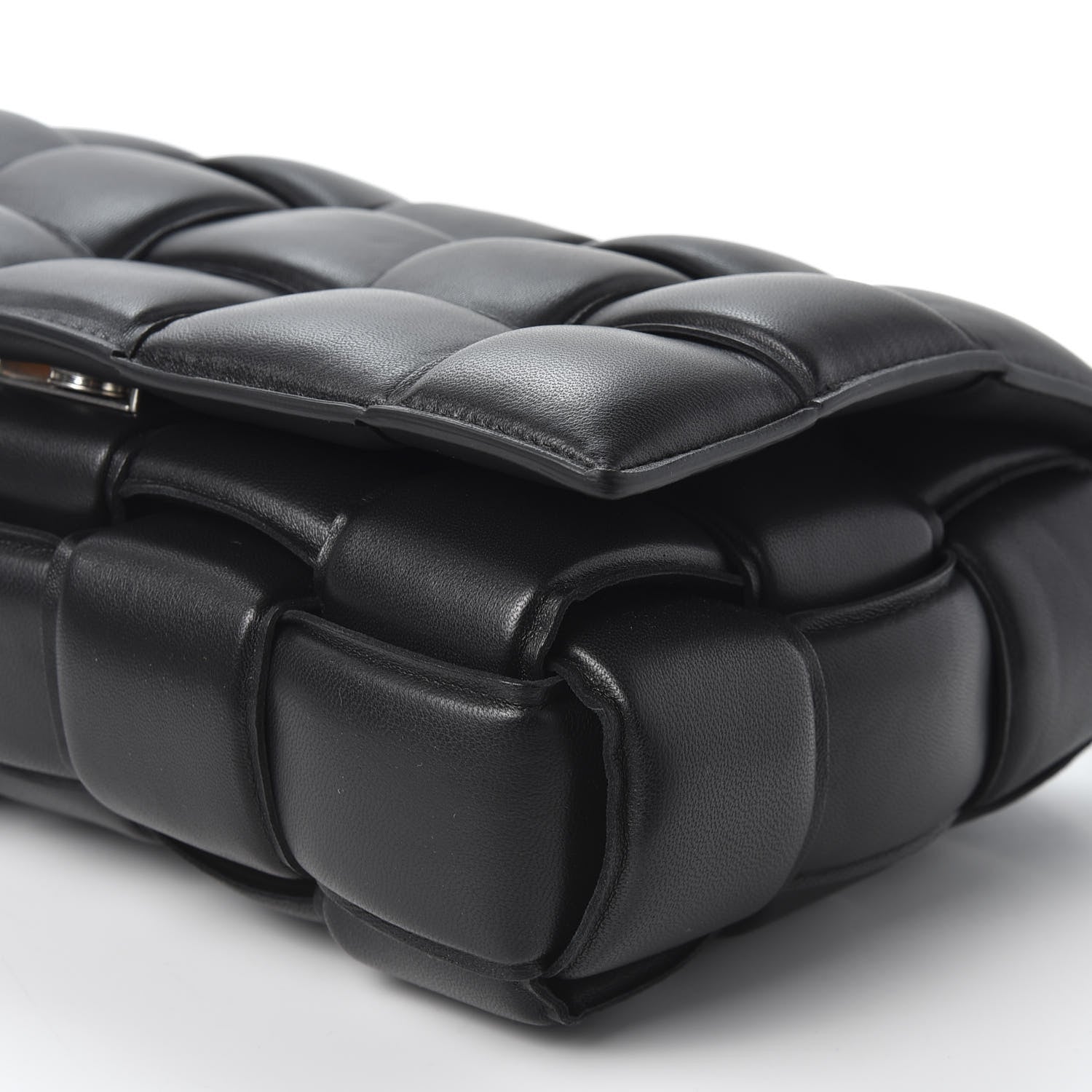 Bottega Veneta Nappa Maxi Intreccio Padded Cassette Crossbody Bag Black 6 of 9