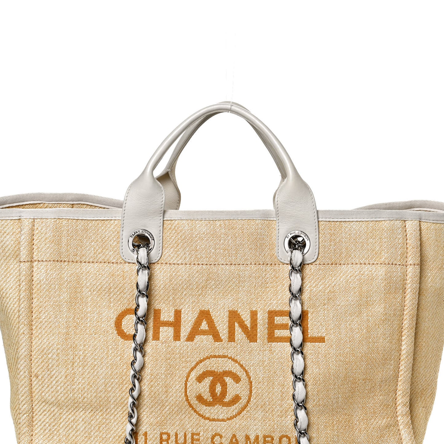 Woven Straw Raffia Medium Deauville Tote