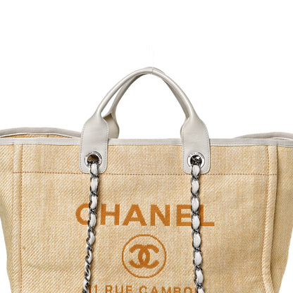 Chanel Woven Straw Raffia Medium Deauville Tote 8 of 12