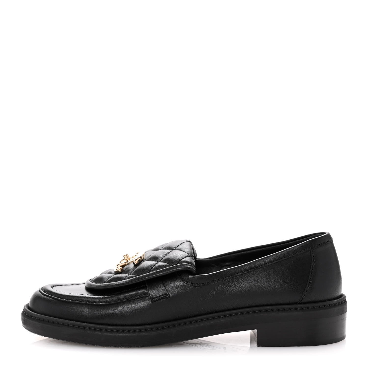 Chanel Lambskin Quilted CC Turnlock Loafers 36 Black 1 of 11