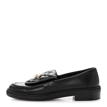 Chanel Lambskin Quilted CC Turnlock Loafers 36 Black 1 of 11
