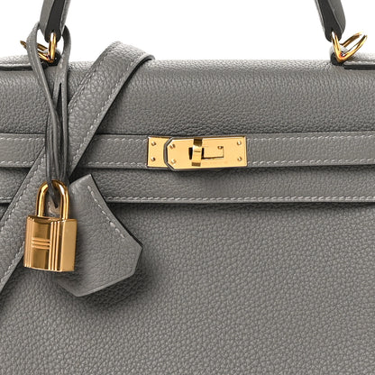 Hermes Togo Kelly Retourne 25 Gris Mouette 8 of 11