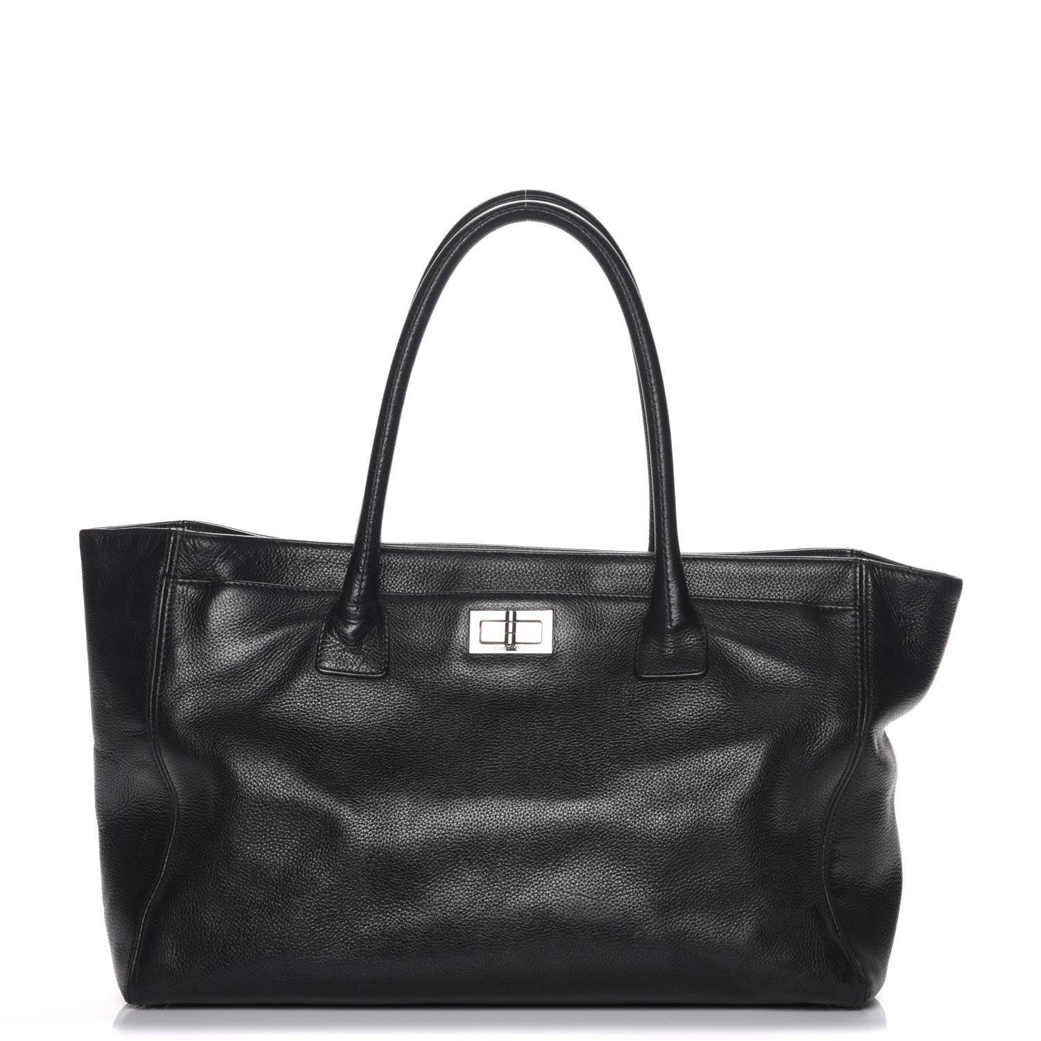 Chanel Calfskin Mademoiselle Lock Cerf Executive Shopper Tote Black 1 of 7