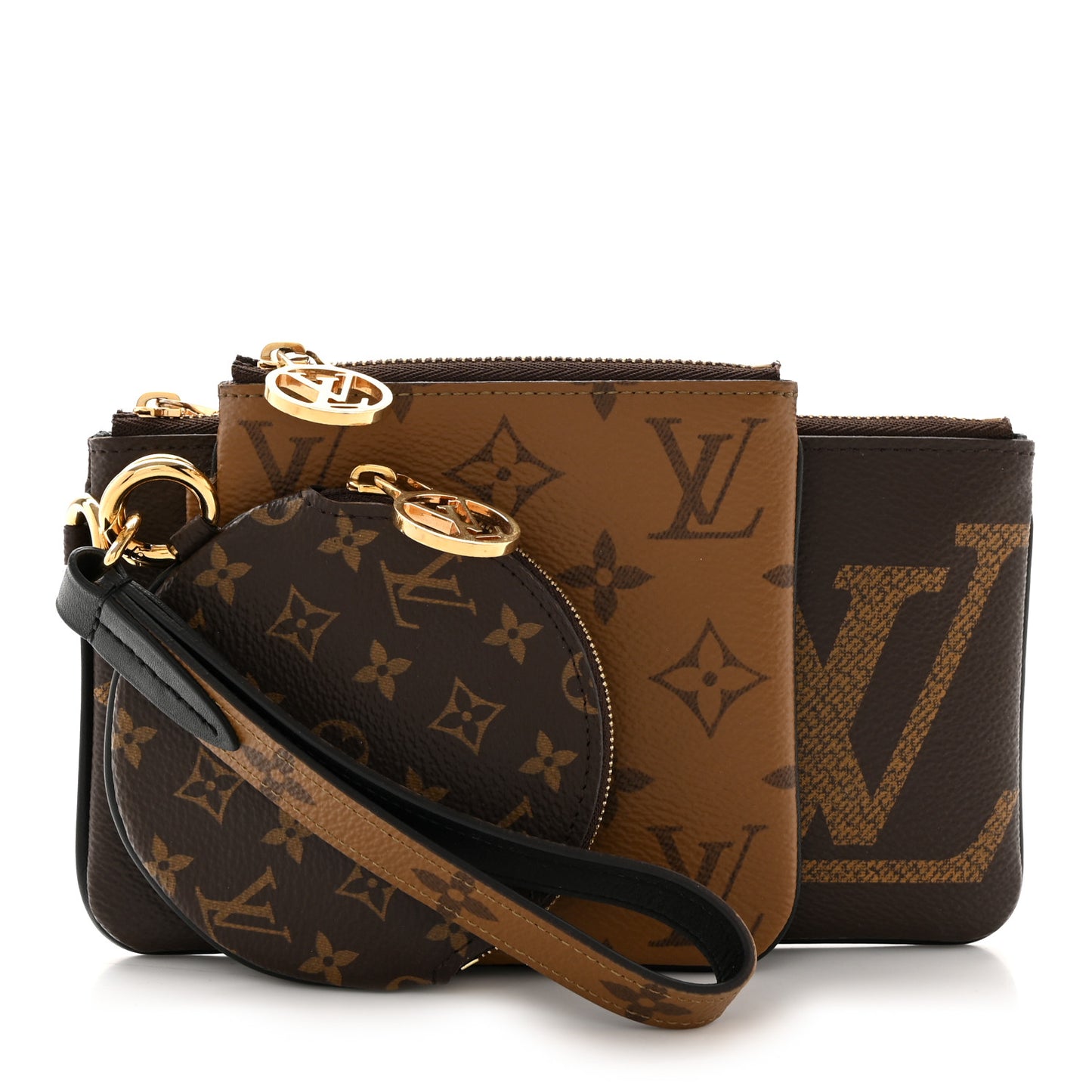 Reverse Monogram Giant Trio Pouch