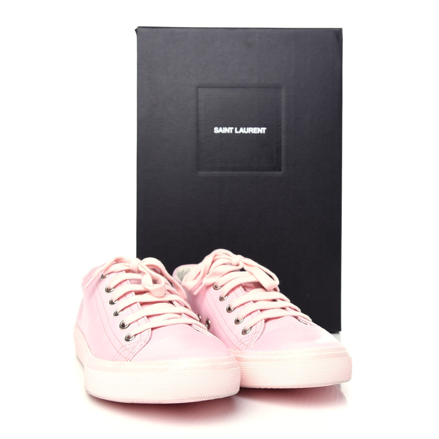 Saint Laurent Calfskin Distressed Bedford Low Top Sneakers 38.5 Fanne Rose 11 of 11