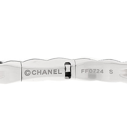 Chanel 18K White Gold Diamond Mini Coco Crush Cuff Bracelet S 3 of 4