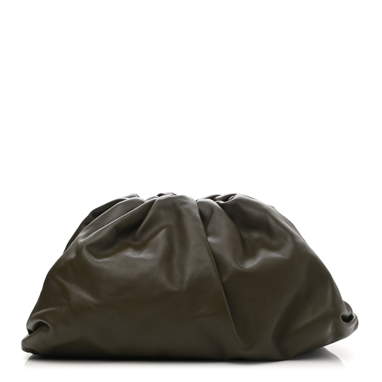 Bottega Veneta Smooth Butter Calf The Pouch Oversized Clutch Kaki Fondent 1 of 7