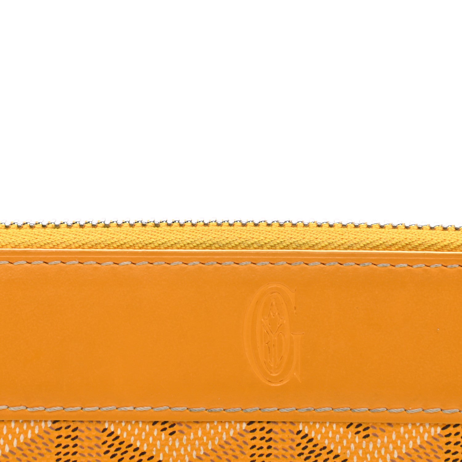 Goyard Goyardine Matignon Zip Around GM Wallet Yellow 9 of 12