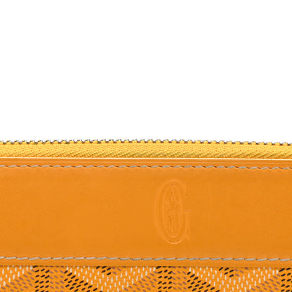 Goyard Goyardine Matignon Zip Around GM Wallet Yellow 9 of 12