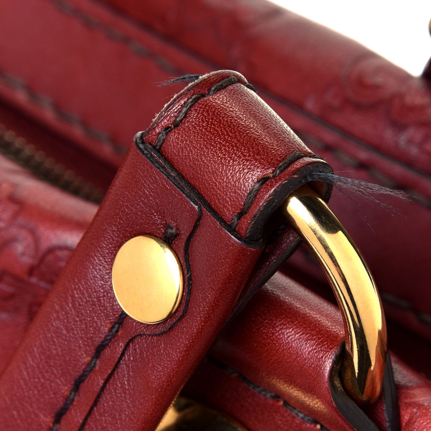 Gucci Guccissima Small Babouska Tote Burgundy 7 of 7