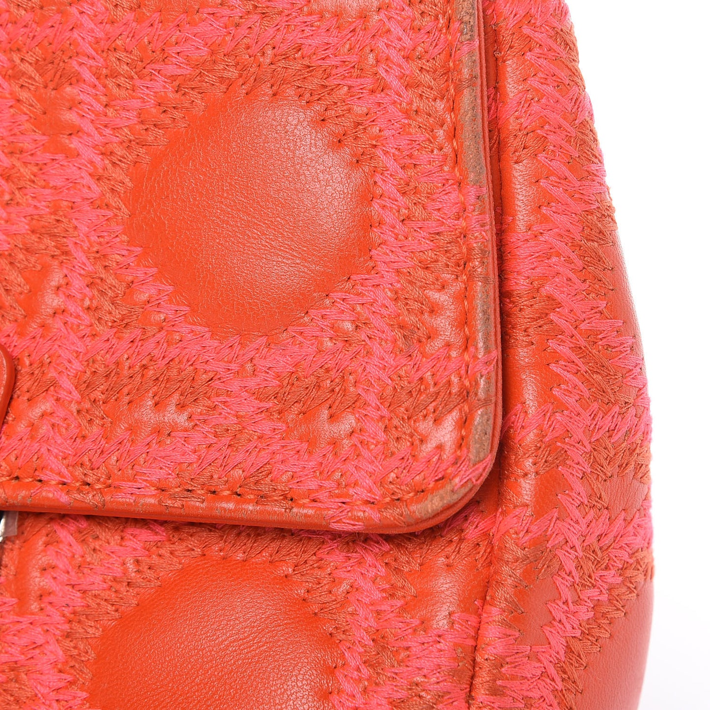 Lambskin Cannage Mini Miss Dior Flap Orange