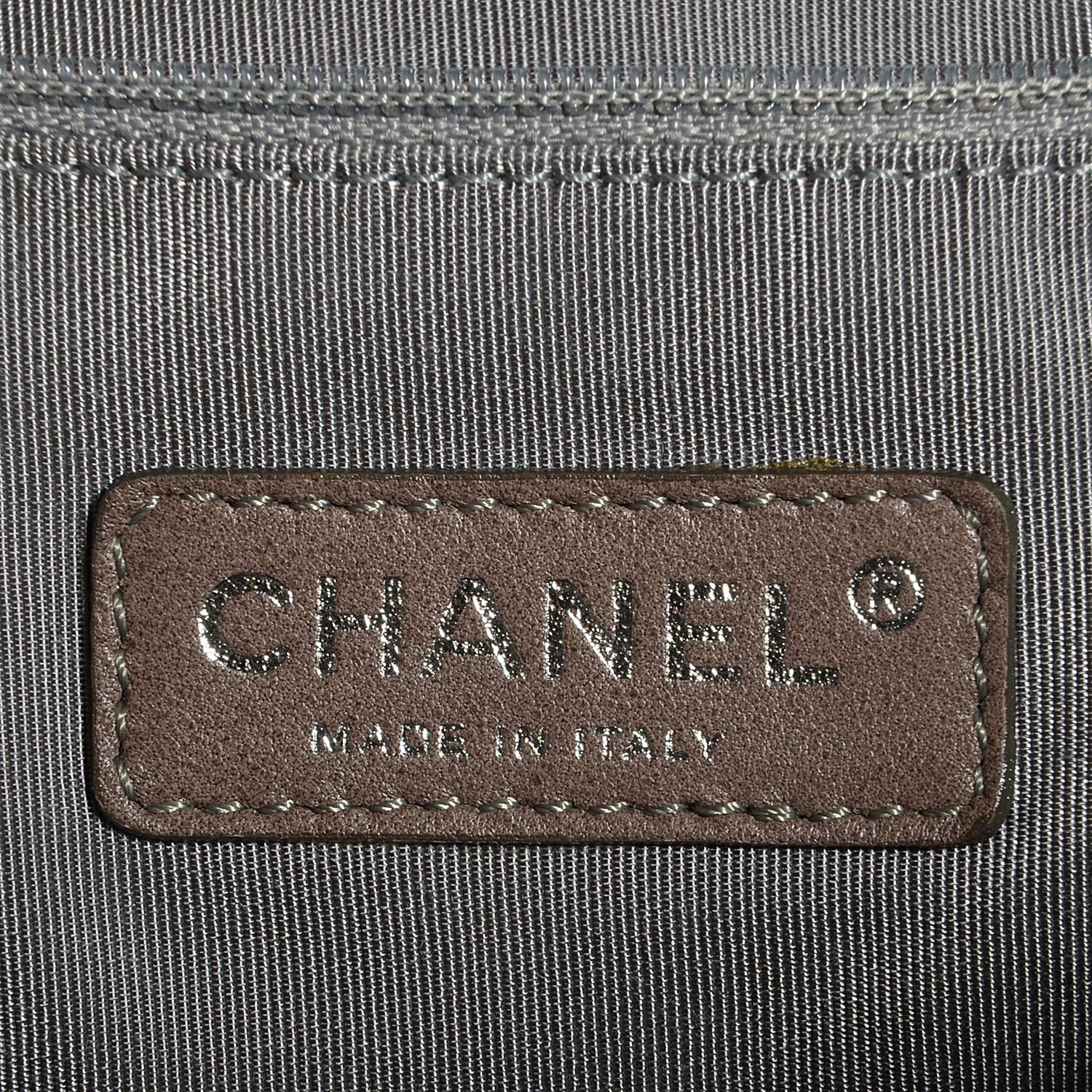 Chanel Metallic Cracked Calfskin Modern Chain Tote Dark Silver 7 of 7