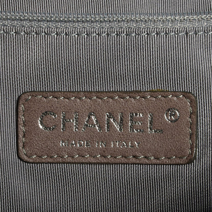 Chanel Metallic Cracked Calfskin Modern Chain Tote Dark Silver 7 of 7