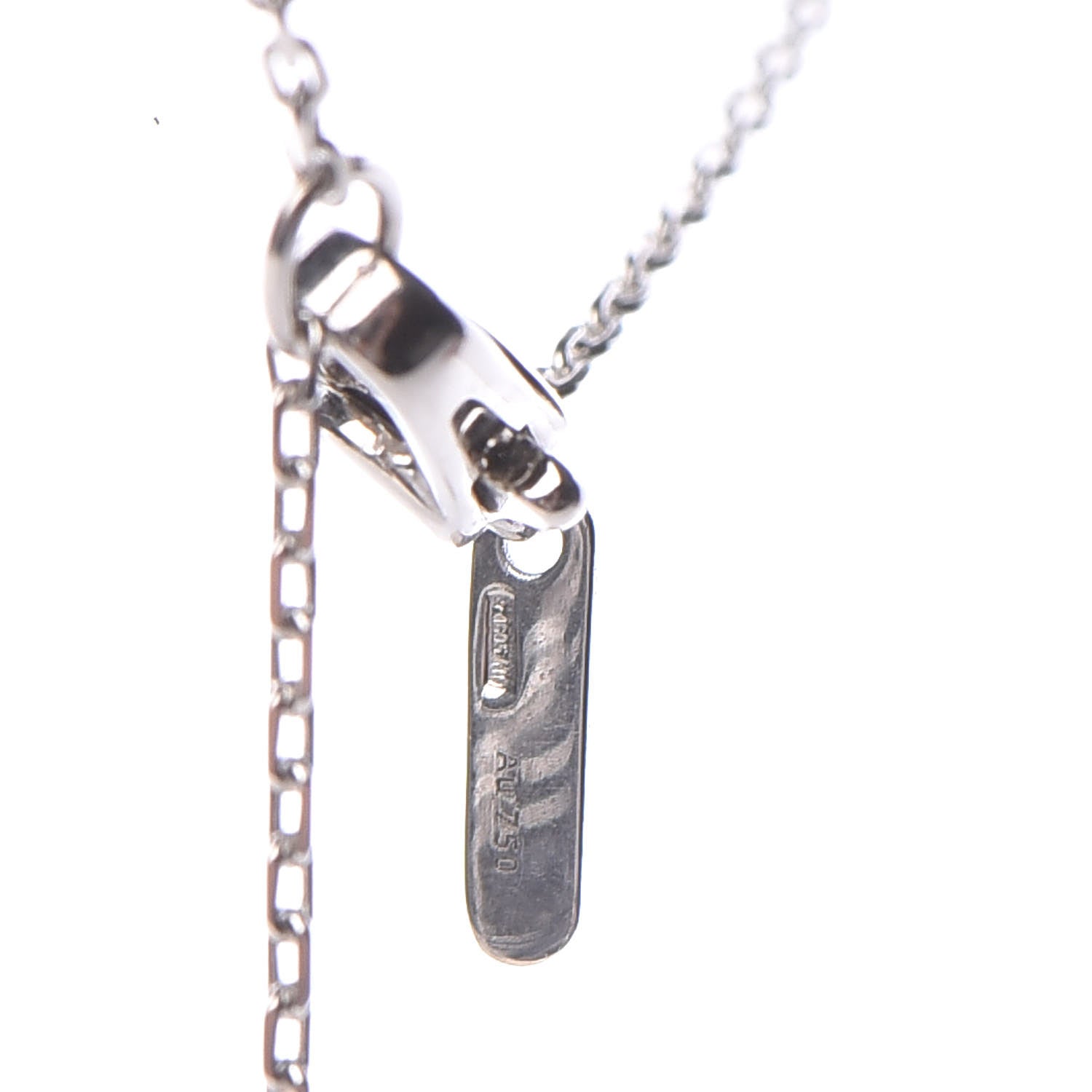 Gucci 18K White Gold Diamond 10mm Icon Twirl Pendant Necklace 5 of 5