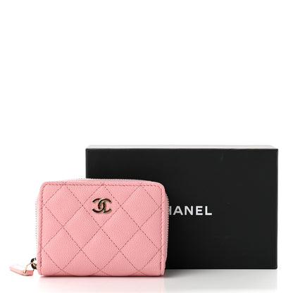 Chanel Caviar Quilted Compact Zipped Wallet Pink 8 of 8