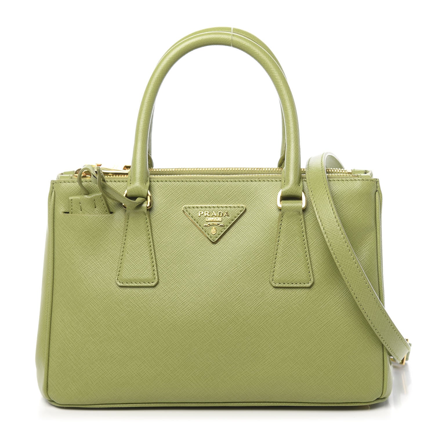 Prada Saffiano Lux Mini Galleria Double Zip Tote Prato 1 of 12