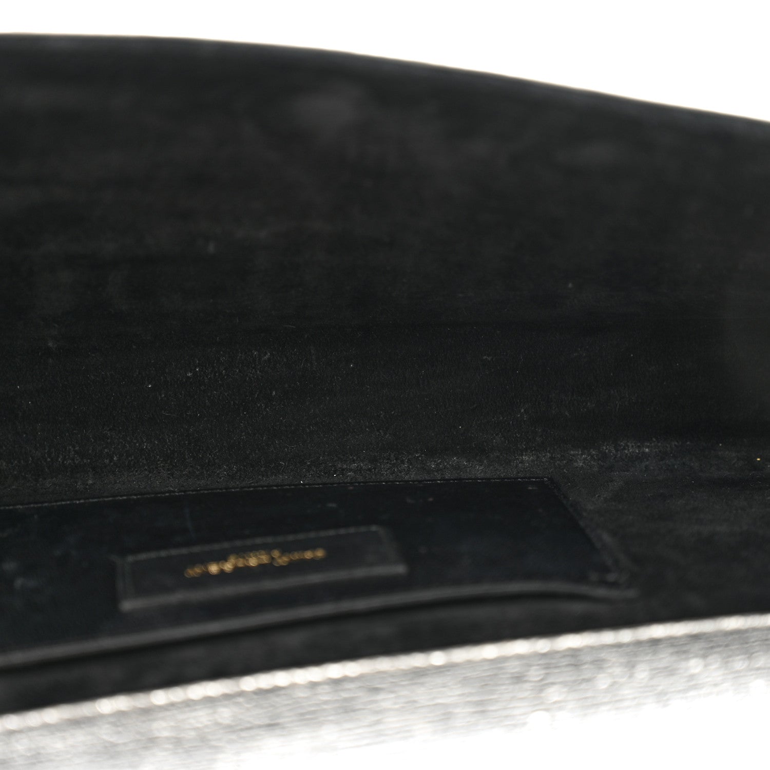 Saint Laurent Textured Metallic Calfskin Classic Monogram Cassandre Clutch Silver 5 of 16