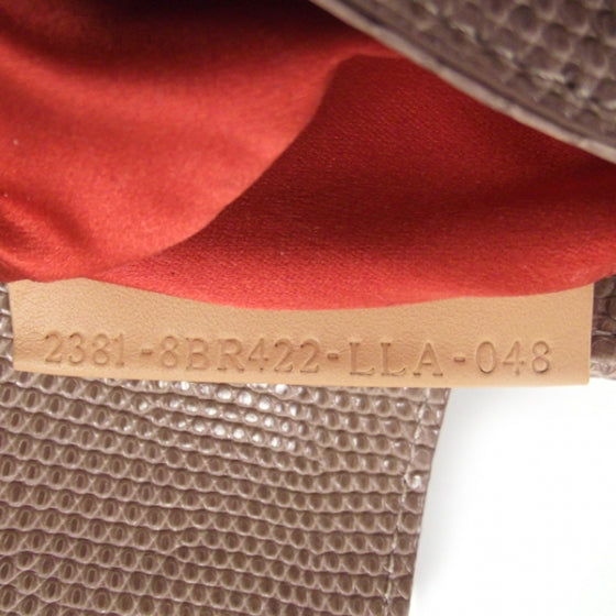 Fendi Lizard Ruffled TurnLock Pochette 7 of 11