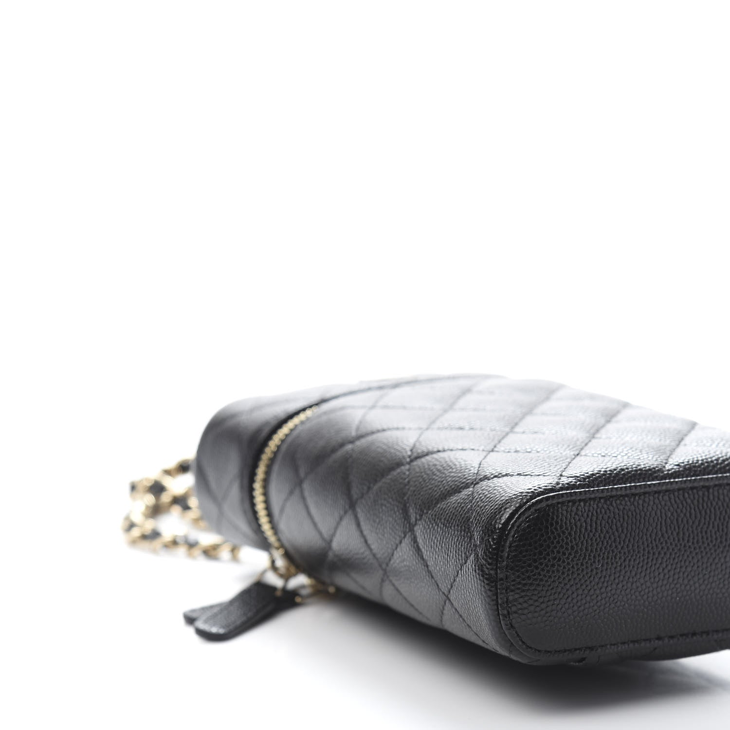 Chanel Caviar Quilted Phone Holder With Chain Black 8 of 11