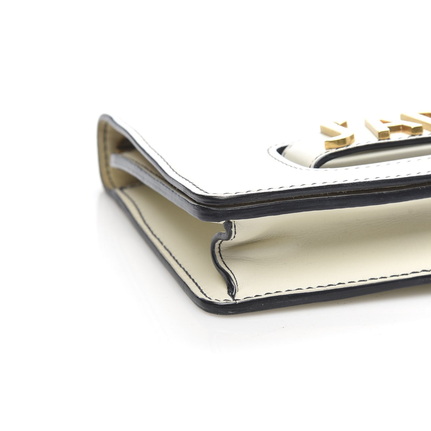 Calfskin J'Adior Chain Flap Bag Off White