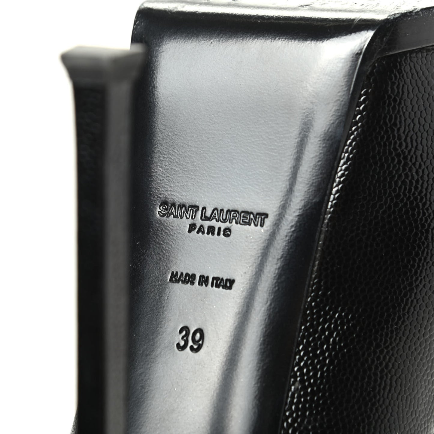 Pebbled Leather Tribute Two Platform Pumps 39 Black