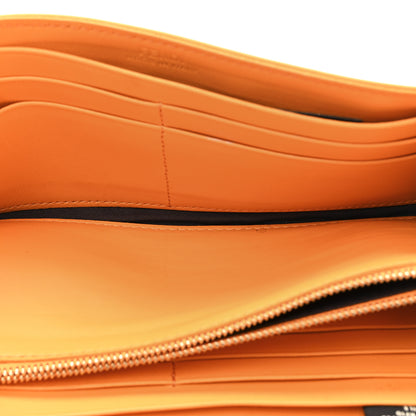 Fendi Nappa Matisse FF Embossed Continental Wallet On Chain Clementine 5 of 12