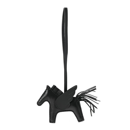 Hermes Milo Lambskin Grigri Rodeo Pegase Horse Bag Charm PM So Black 1 of 10