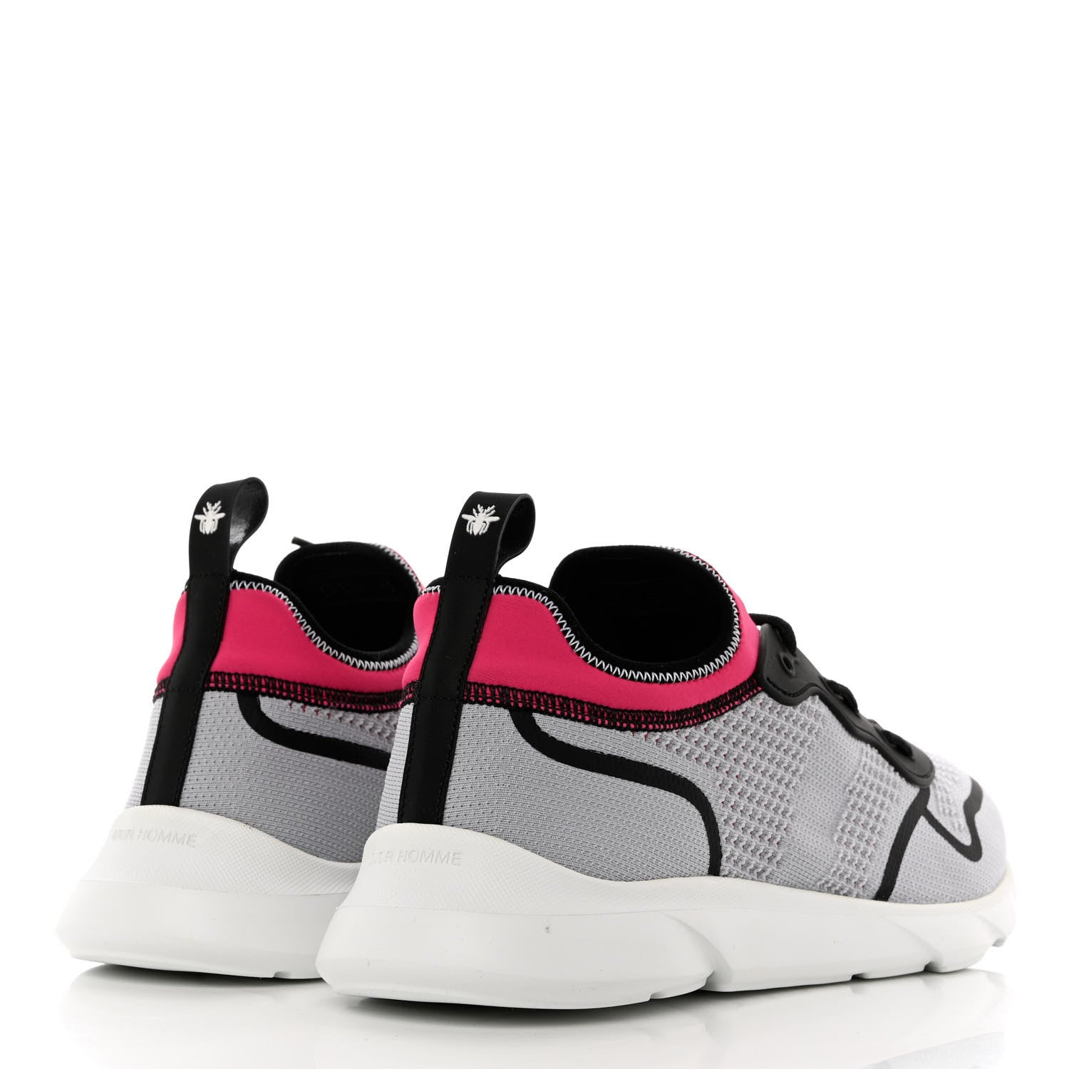 Christian Dior Technical Knit Mens B21 Sneakers 45 Grey Pink Black 4 of 9