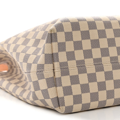 Louis Vuitton Damier Azur Graceful MM Rose Ballerine 8 of 10