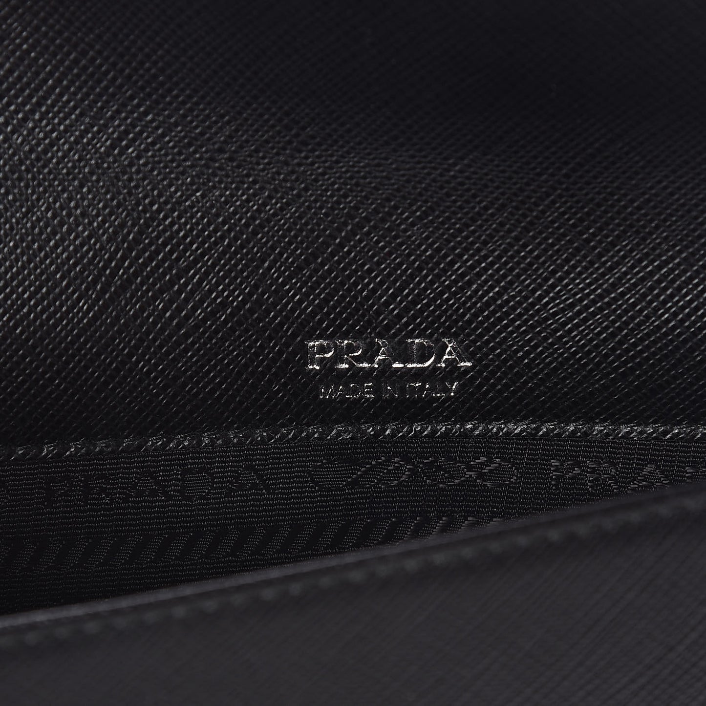 Saffiano City Logo Crossbody Wallet Black