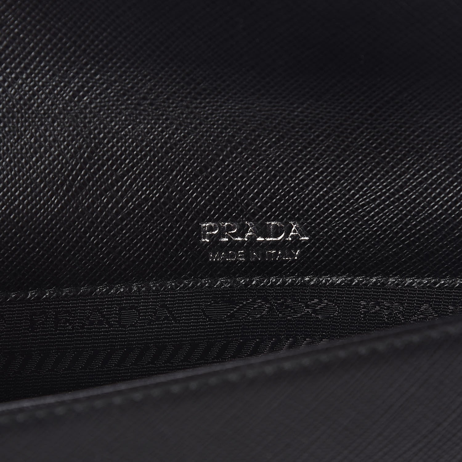 Prada Saffiano City Logo Crossbody Wallet Black 6 of 10