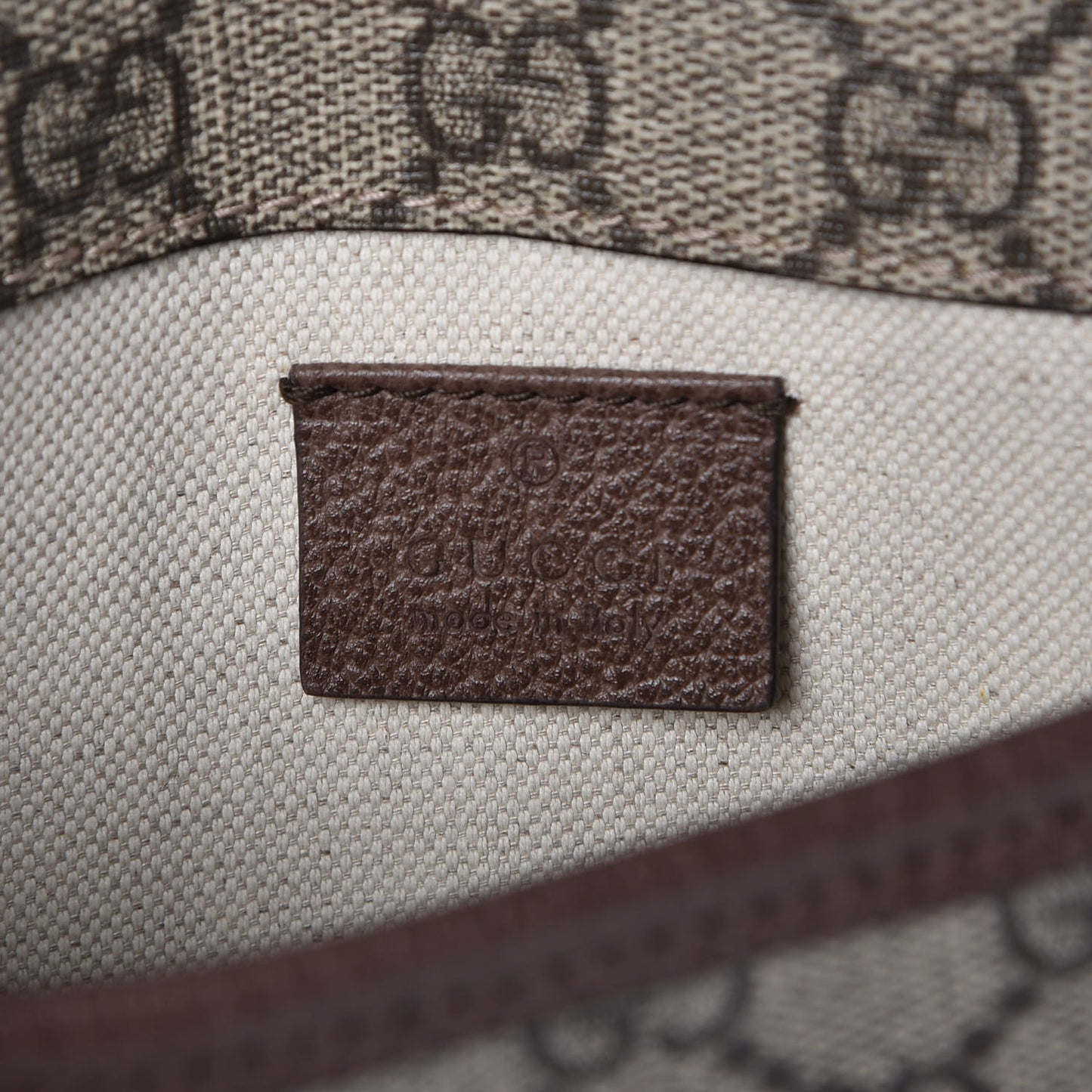 GG Supreme Monogram Neo Vintage Web Belt Bag Brown