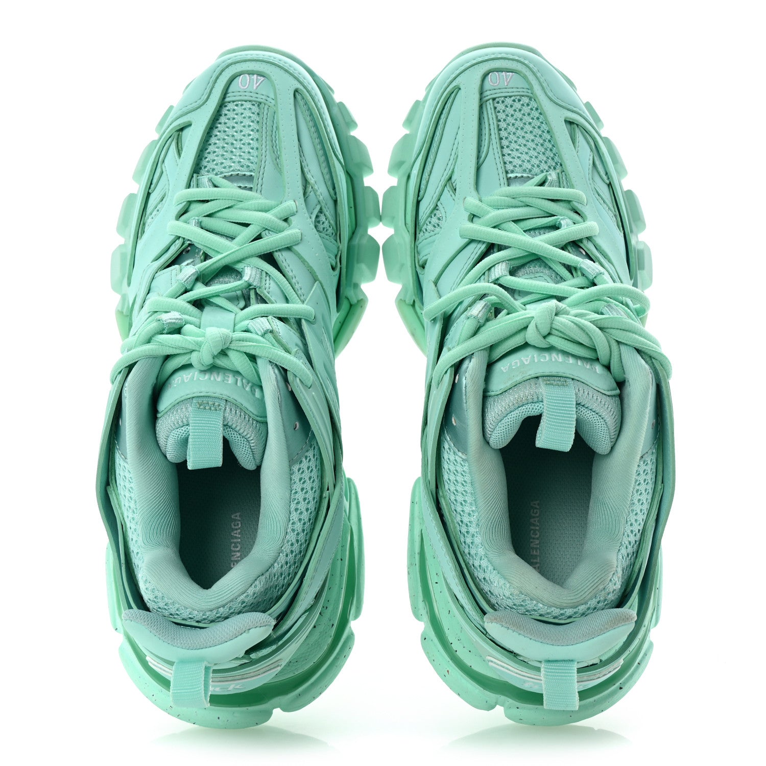 Balenciaga Rubber Mesh Fabric Monocolor Recycled Sole Womens Track Sneakers 40 Mint 2 of 13