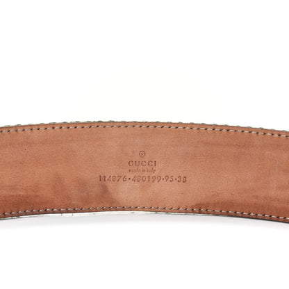 Gucci Calfskin Web Interlocking G Belt 95 38 Green Red 3 of 3