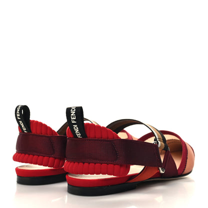Fendi Technical Mesh Colibri Slingback Ballerina Flats 37.5 Fragola Mou Fango Ruggine 4 of 8